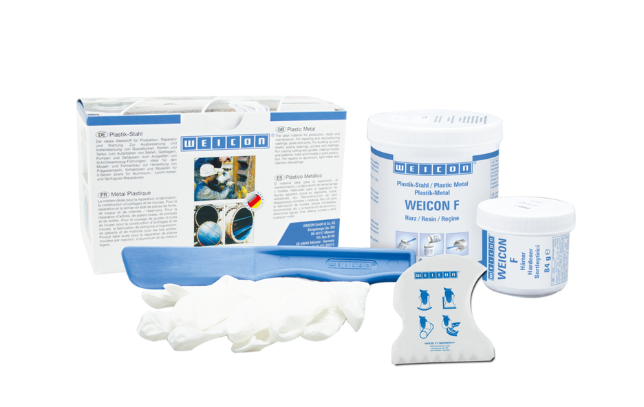 WEICON F | systém epoxidové pryskyřice plněný hliníkem pro opravy a lití