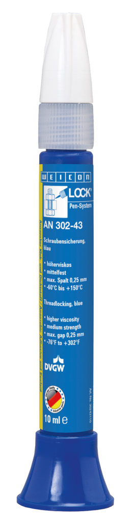 WEICONLOCK® AN 302-43 Zajištění šroubů | střední pevnost, vyšší viskozita, se schválením pro pitnou vodu