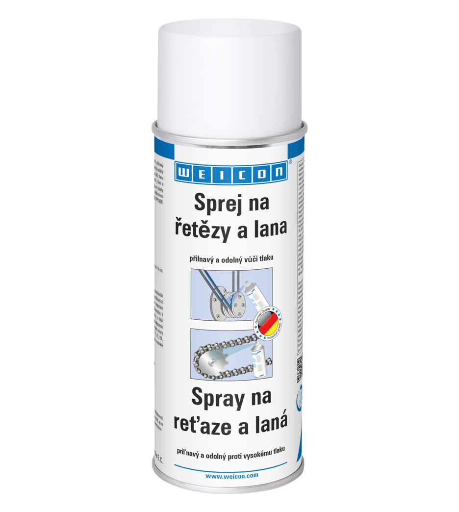 Sprej na řetězy a lana | transparentní přilnavé mazivo
