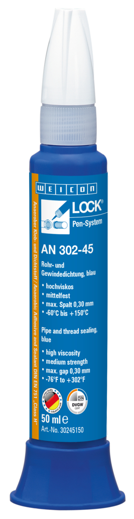 WEICONLOCK® AN 302-45 | pro hrubé závity, střední pevnost, se schválením DVGW