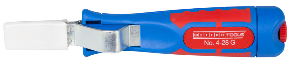 Kabelový nůž No. 4-28 G | s 2C rukojetí a s rovnou čepelí a ochranným krytem, pracovní rozsah Ø 4 - 28 mm