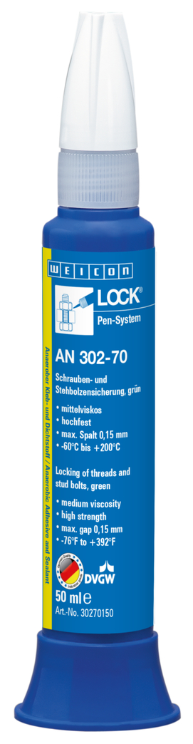 WEICONLOCK® AN 302-70 Zajištění šroubů a čepů | vysoká pevnost, střední viskozita, se schválením pro pitnou vodu