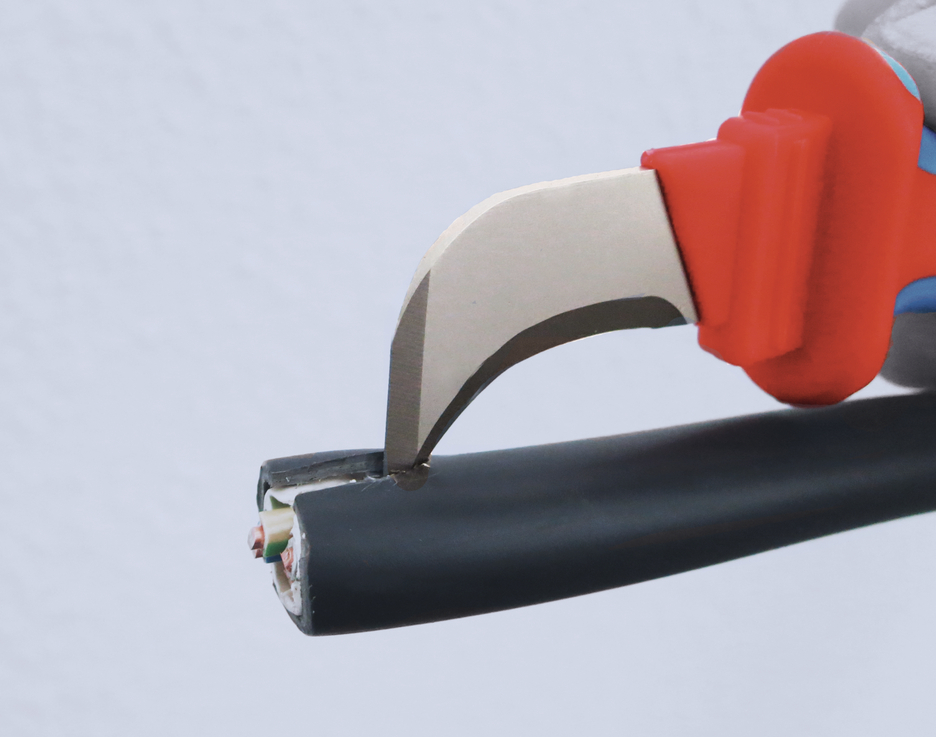 Kabelový nůž H.D. No. 1000 | s rukojetí 2C vč. ochranného krytu pro práci pod napětím do 1000 voltů