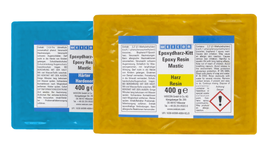 WEICON Epoxidový tmel | hnětená univerzální opravná hmota
