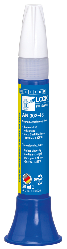 WEICONLOCK® AN 302-43 Zajištění šroubů | střední pevnost, vyšší viskozita, se schválením pro pitnou vodu