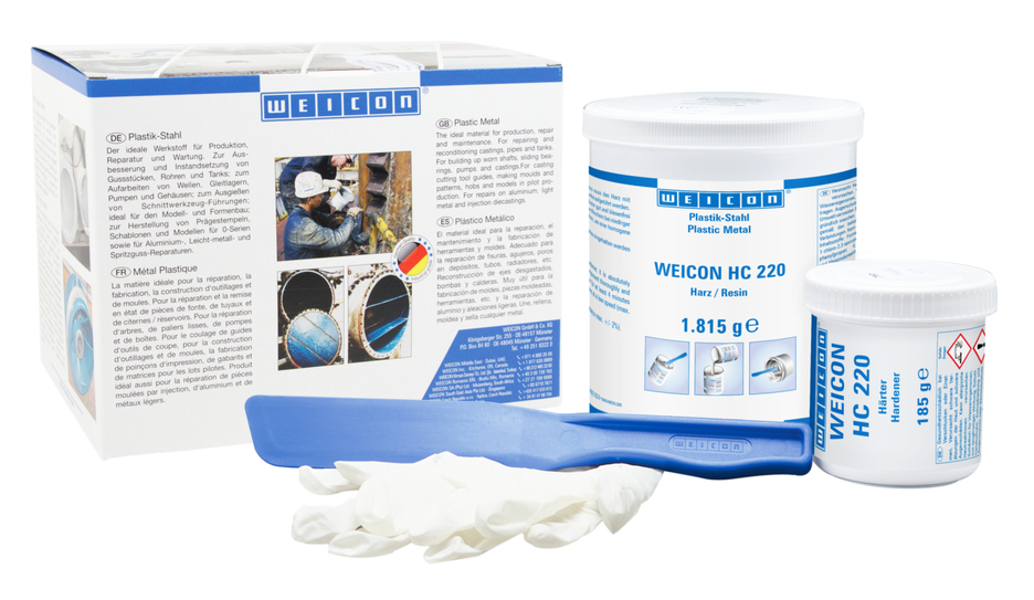 WEICON Keramika HC 220 | keramikou plněný systém epoxidové pryskyřice odolný vysokým teplotám pro ochranné nátěry proti opotřebení