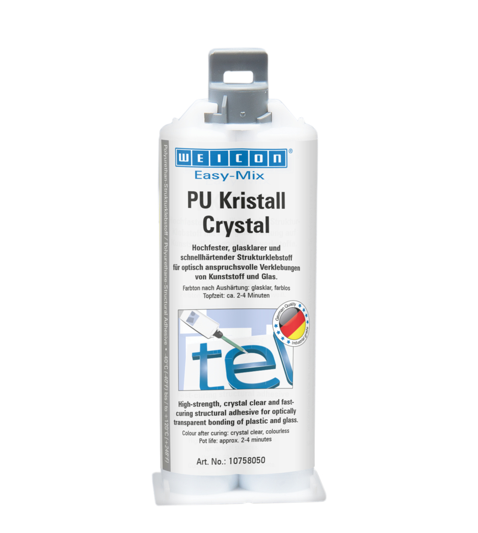 Easy-Mix PU Krystal polyurethanové lepidlo | křišťálově čisté polyuretanové lepidlo