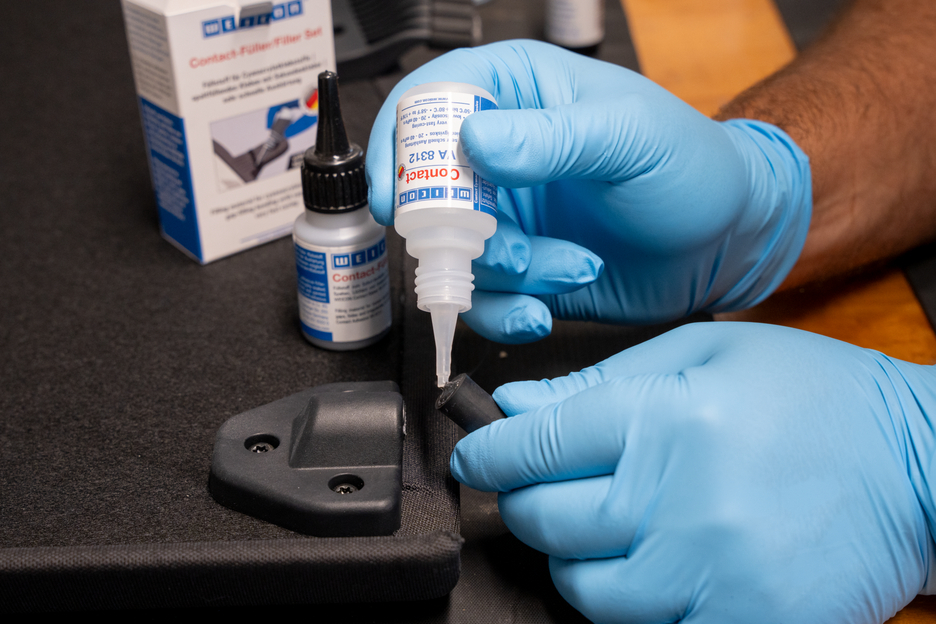 CA-Plnič set | transparent special filler and cyanoacrylate adhesive Contact VA 8312