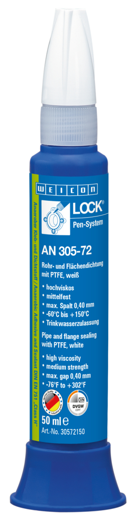 WEICONLOCK® AN 305-72 | s PTFE, střední pevnost, se schválením pro pitnou vodu