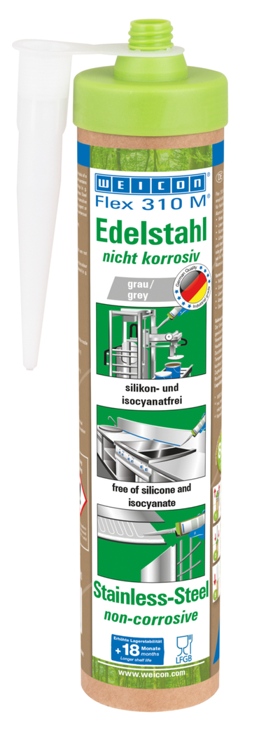 Flex 310 M® Nerez | lepidlo a tmel s vysokou počáteční pevností a kovovým vzhledem, na bázi MS-Polymeru