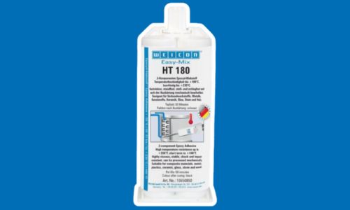 Epoxidové lepidlo na modrém pozadí