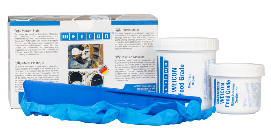 WEICON Food Grade | ceramic-filled epoxy resin system for wear protection, food approval
