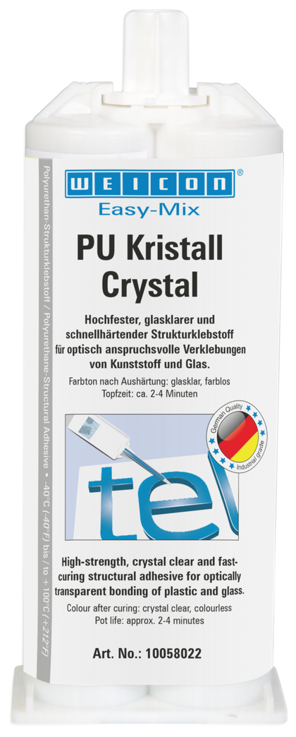 Easy-Mix PU Krystal polyurethanové lepidlo | křišťálově čisté polyuretanové lepidlo