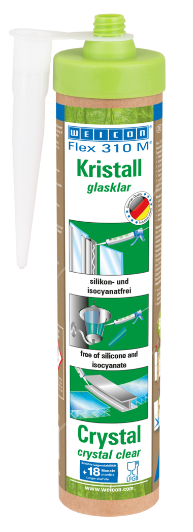 Flex 310 M® Krystal | elastické lepidlo na bázi MS-Polymeru v balení Presspack pro práci bez únavy