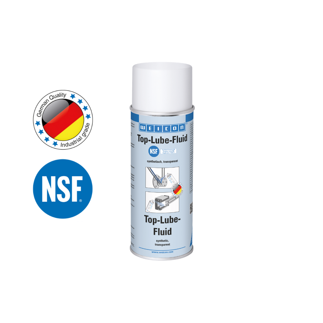 Top-Lub-Fluid | syntetické, transparentní přilnavé mazivo pro potravinářský sektor NSF H2