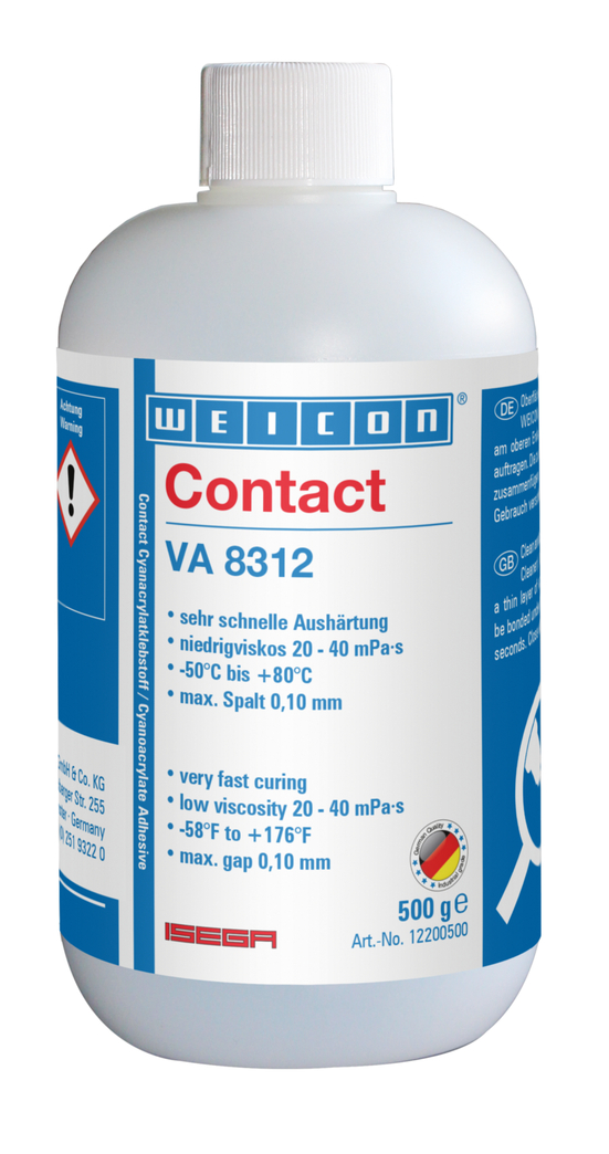 Contact VA 8312. | vteřinové lepidlo pro potravinářský sektor a EPDM elastomery a pryž