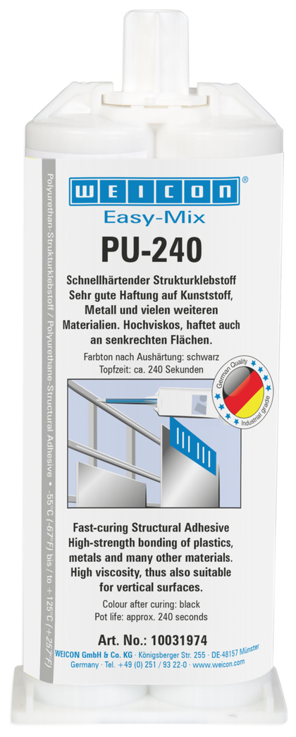 Easy-Mix PU-240 | polyuretanové lepidlo, vysoce pevné, doba zpracovatelnosti cca. 240 sekund