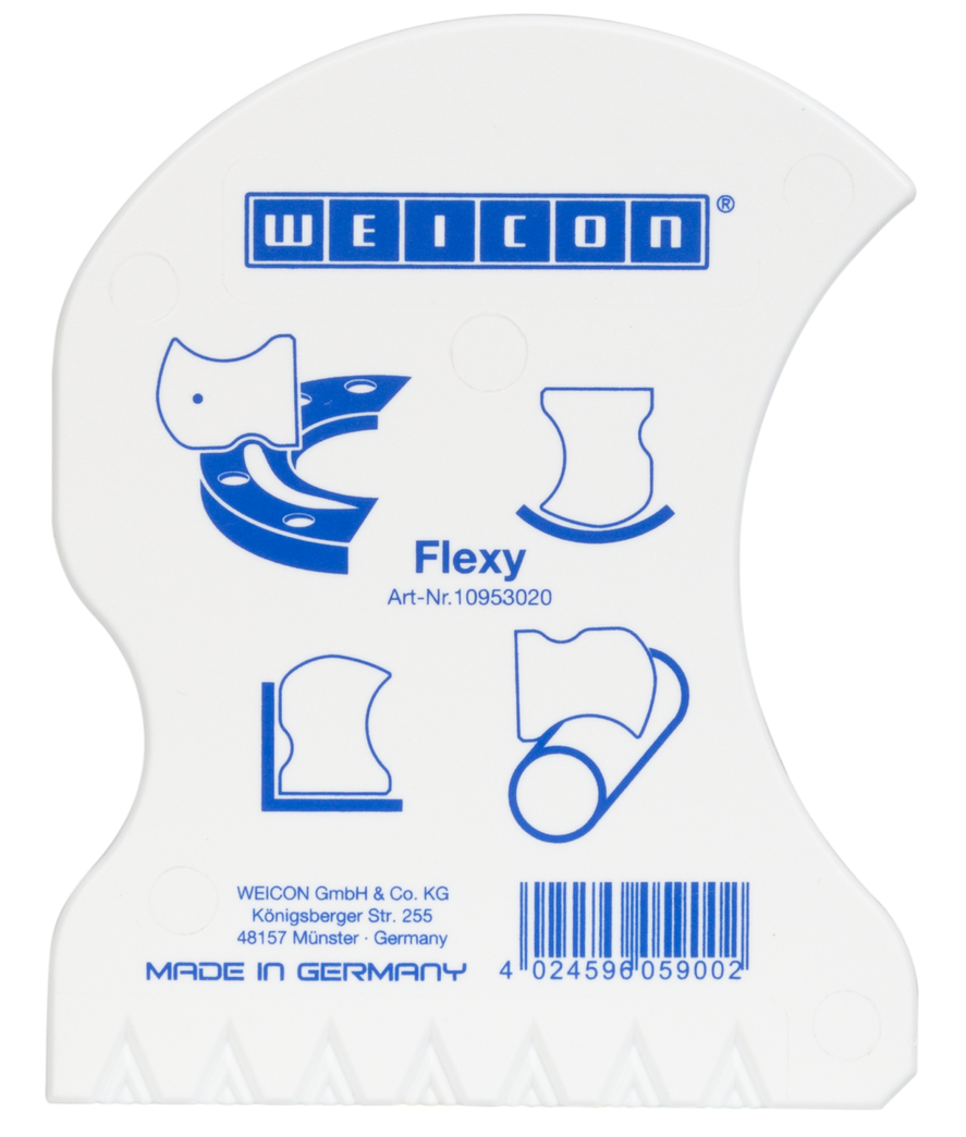 Aplikační plastová špachtle Flexi | speciálně tvarovaná špachtle pro efektivní tvarování kontur