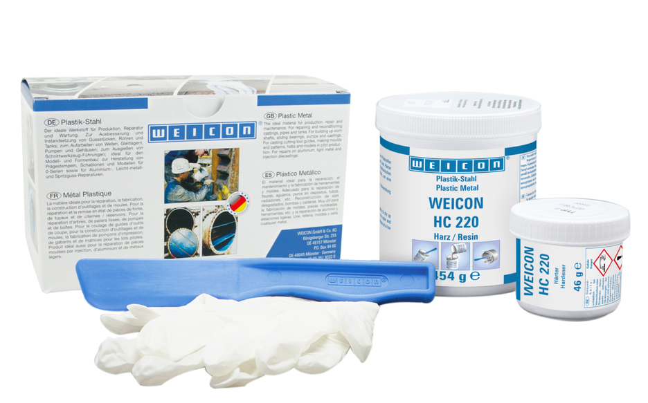 WEICON Keramika HC 220 | keramikou plněný systém epoxidové pryskyřice odolný vůči vysokým teplotám pro nátěr chránící proti opotřebení