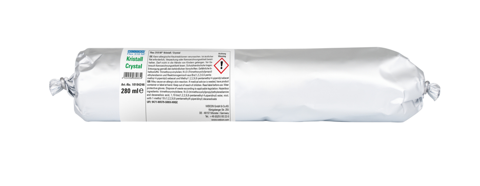 Flex 310 M® Krystal | elastické lepidlo na bázi MS-Polymeru v balení Presspack pro práci bez únavy