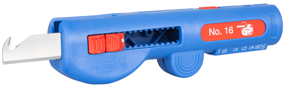 Quadro odizolovač No.16 | multifunkční odizolovač, pracovní rozsah 0,5 - 6,0 mm² / 8 - 13 mm Ø Quadro odizolovač No.16 | multifunkční odizolovač, pracovní rozsah 0,5 - 6,0 mm² / 8 - 13 mm Ø