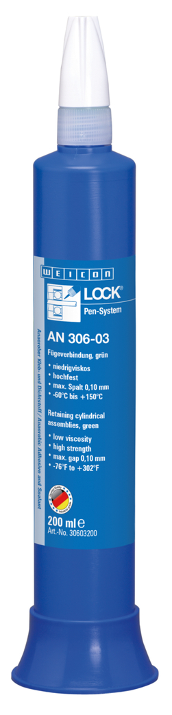 WEICONLOCK® AN 306-03 | pro ložiska, hřídele a pouzdra, vysoká pevnost, nízká viskozita
