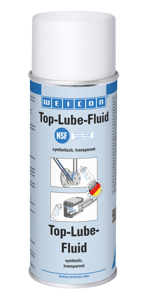 Top-Lub-Fluid | syntetické, transparentní přilnavé mazivo pro potravinářský sektor NSF H2