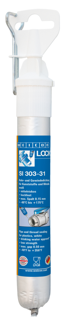 WEICONLOCK® SI 303-31 Těsnění trubkových a hrubých závitů | nízká pevnost, vysoká viskozita, certifikace ISEGA