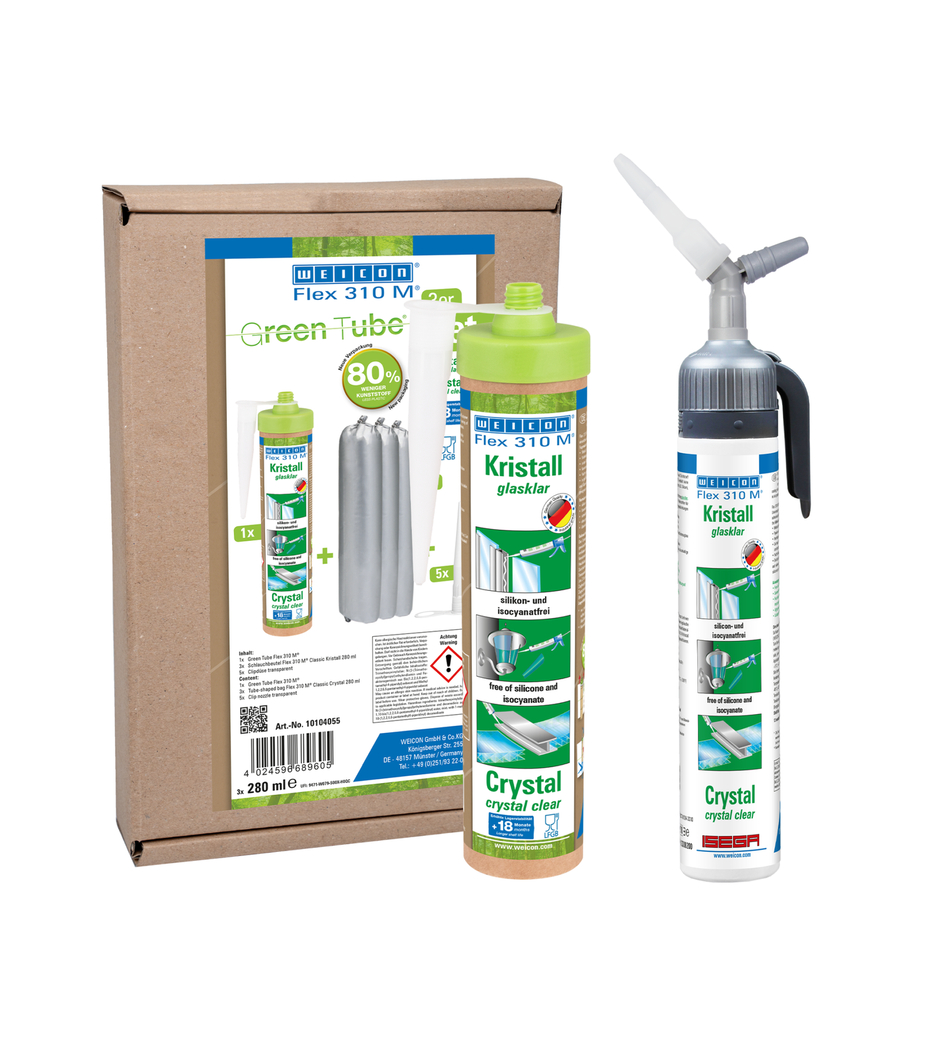 Flex 310 M® Krystal | elastické lepidlo na bázi MS-Polymeru v balení Presspack pro práci bez únavy