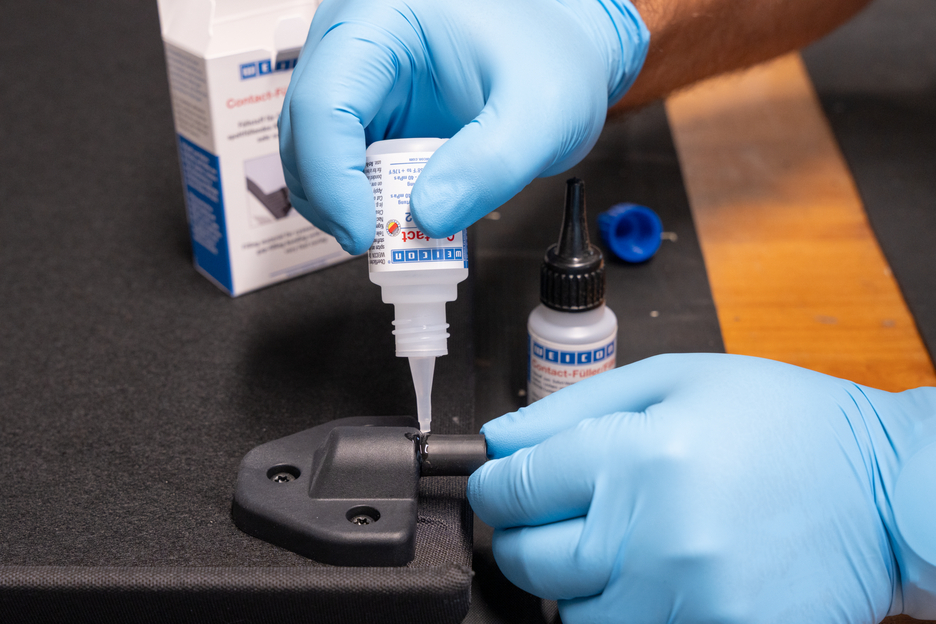 CA-Plnič set | transparent special filler and cyanoacrylate adhesive Contact VA 8312