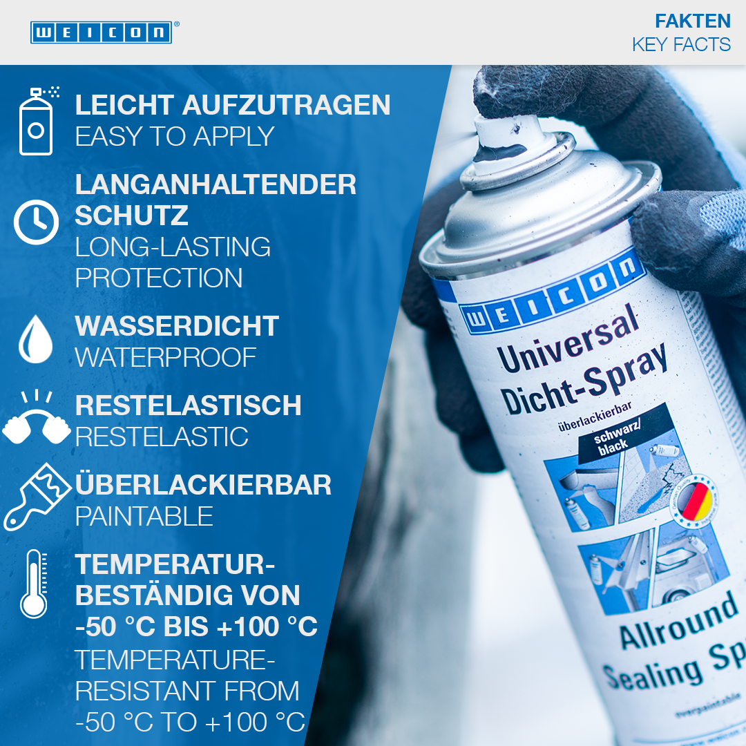 Všestranné těsnění ve spreji | stříkatelný plast pro těsnění