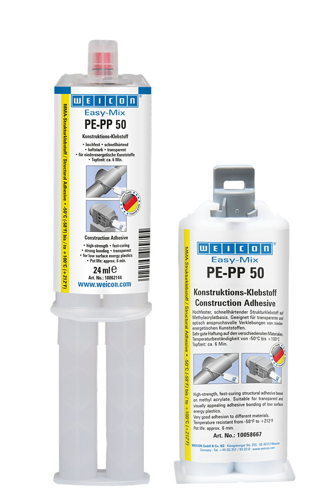 Easy-Mix PE-PP 50 Strukturální akrylové lepidlo | konstrukční lepidlo na bázi metylakrylátu pro speciální plasty