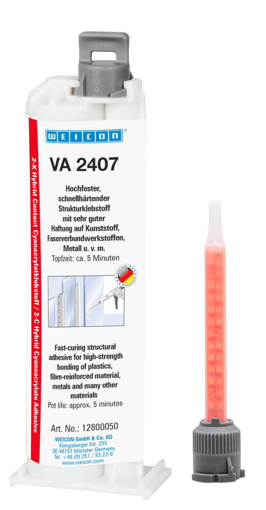 VA 2407 Kyanoakrylátové lepidlo
 | dvousložkový kyanoakrylát, přemostění vysokých mezer