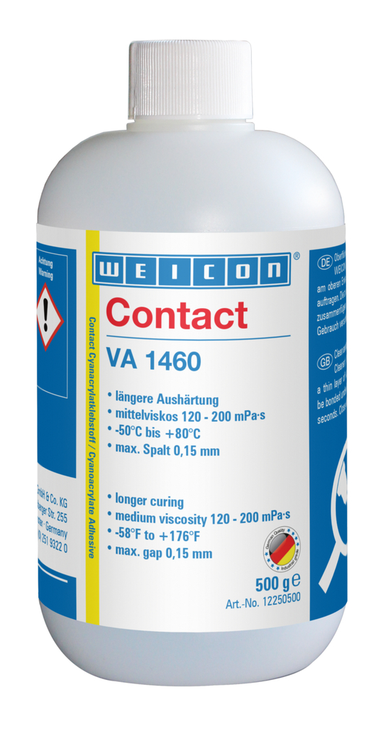 WEICON Contact VA 1460 kyanoakrylátové lepidlo | Vteřinové lepidlo odolné proti vlhkosti se střední viskozitou