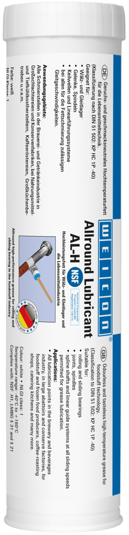 Vysoce výkonné plastické mazivo AL-H | Potravinářské mazivo pro vysoké teploty