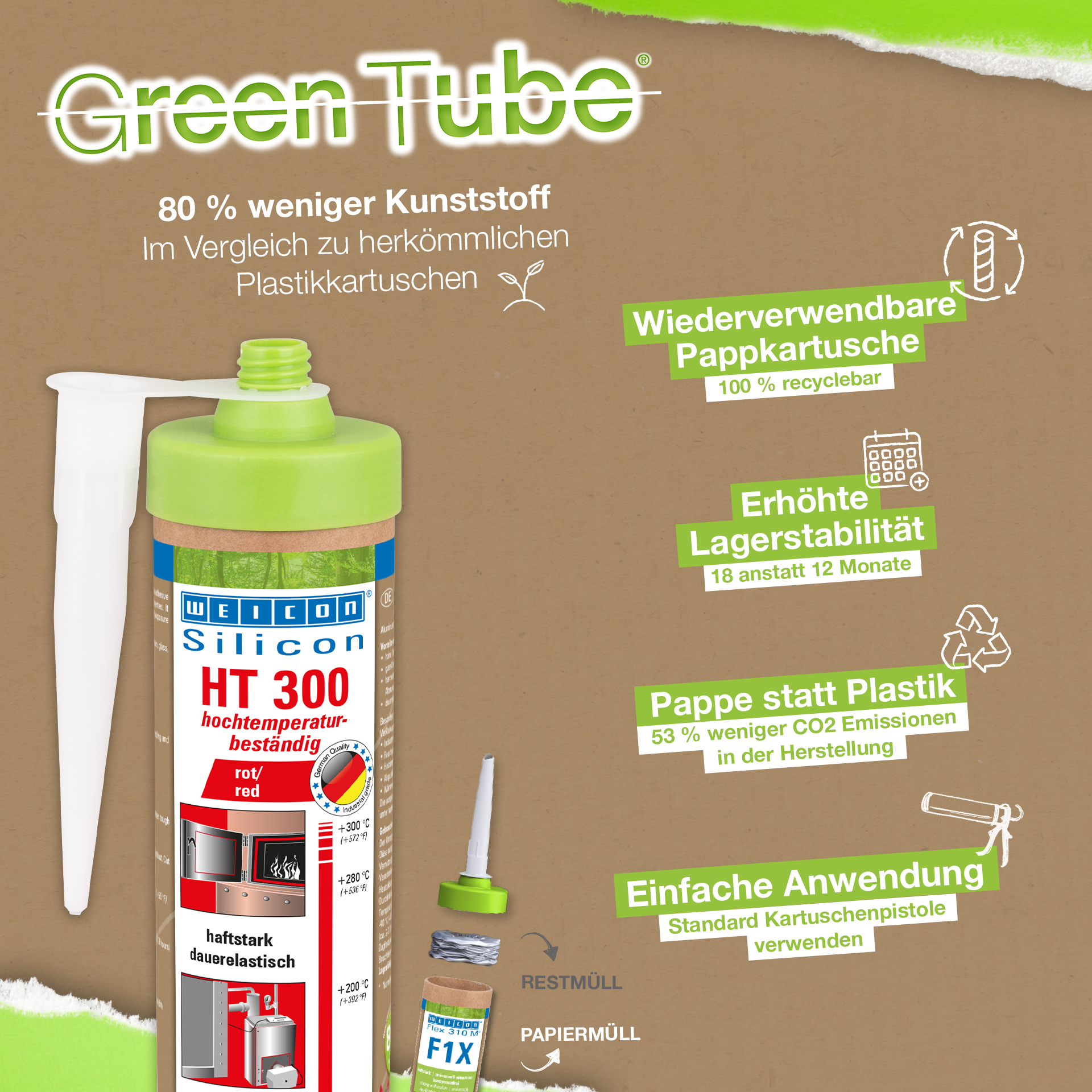 HT 300 | těsnění, odolný vůči vysokým teplotám do 300°C